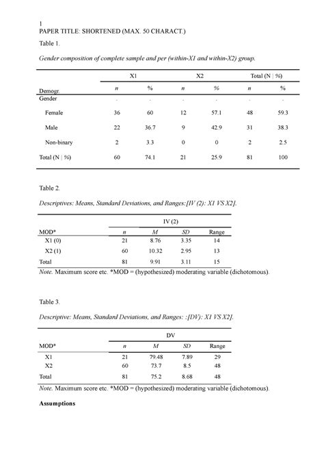 apa 7 results section